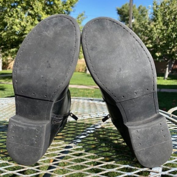 Black Moto Style Ankle Boots - Picture 6 of 7